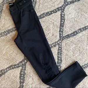 Black distressed high rise Express jeans 2Short